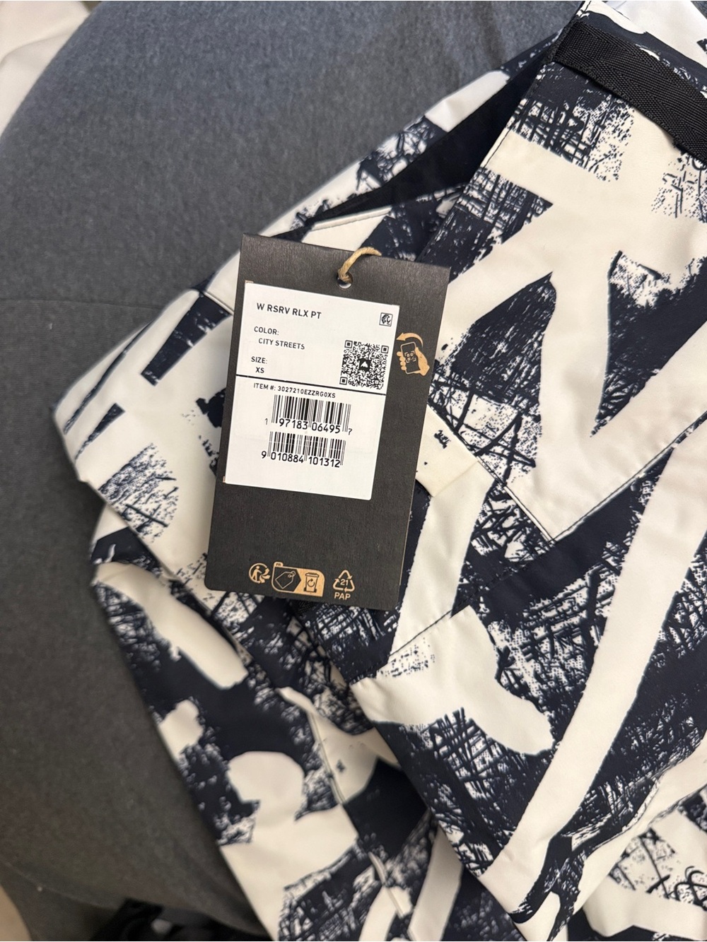 Burton Navy and White Printed Raincoat
